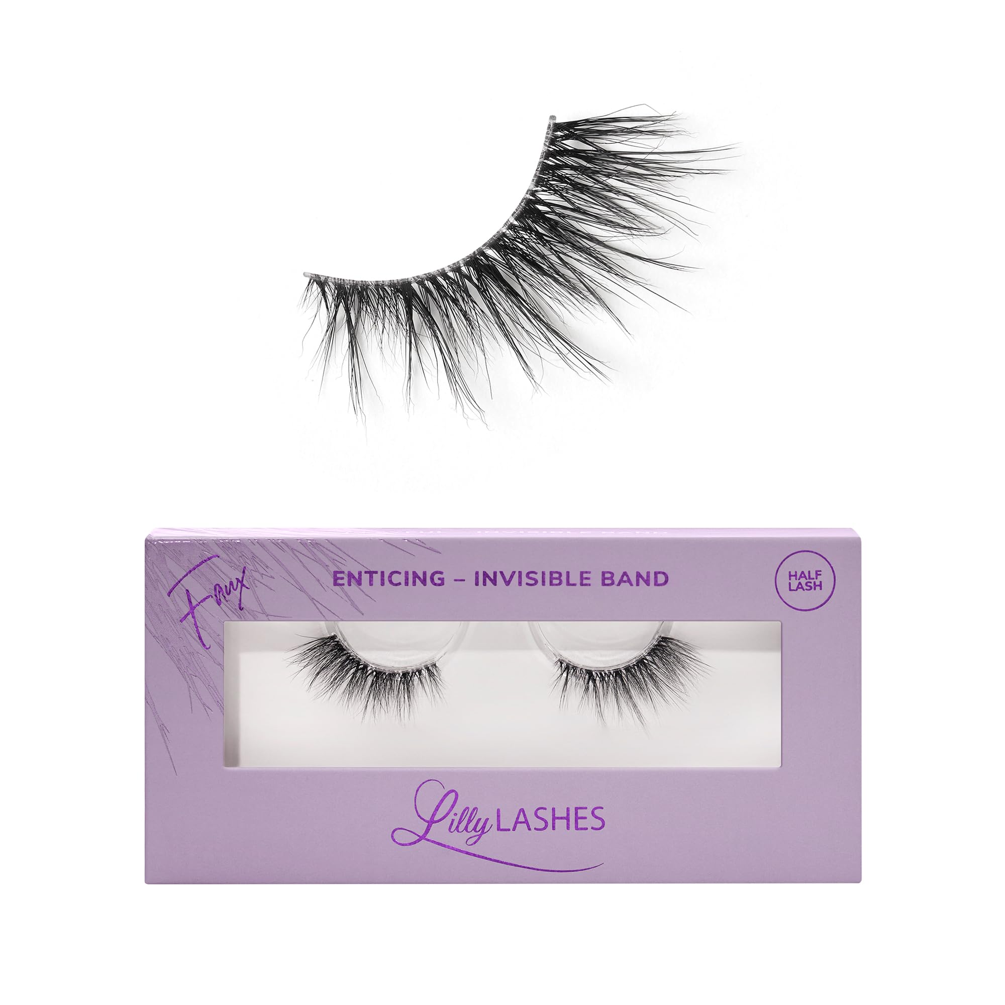 Lilly Lashes Sheer Band closeup with invisible band for seamless lash line