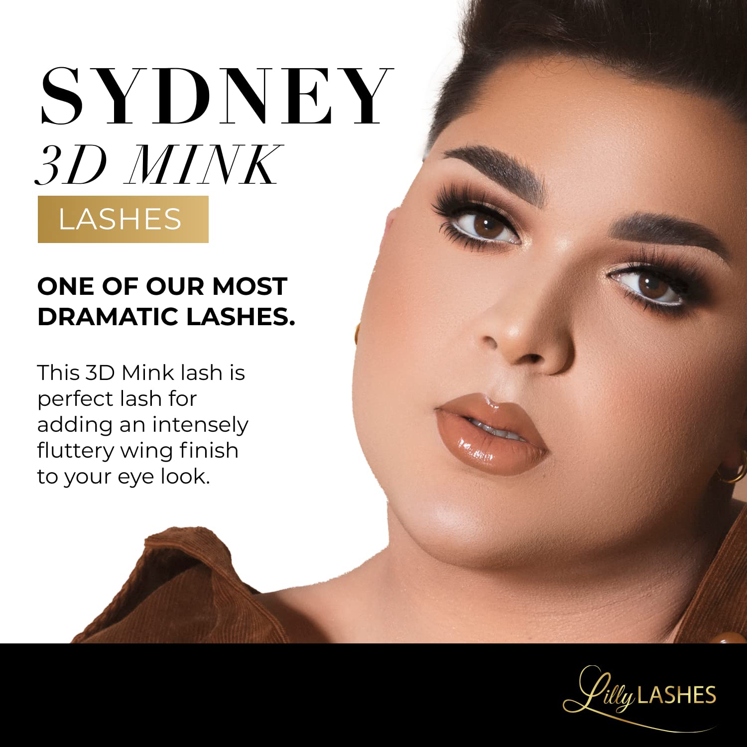 Lilly Lashes Sydney fluffy cat-eye lashes for lifted outer corners