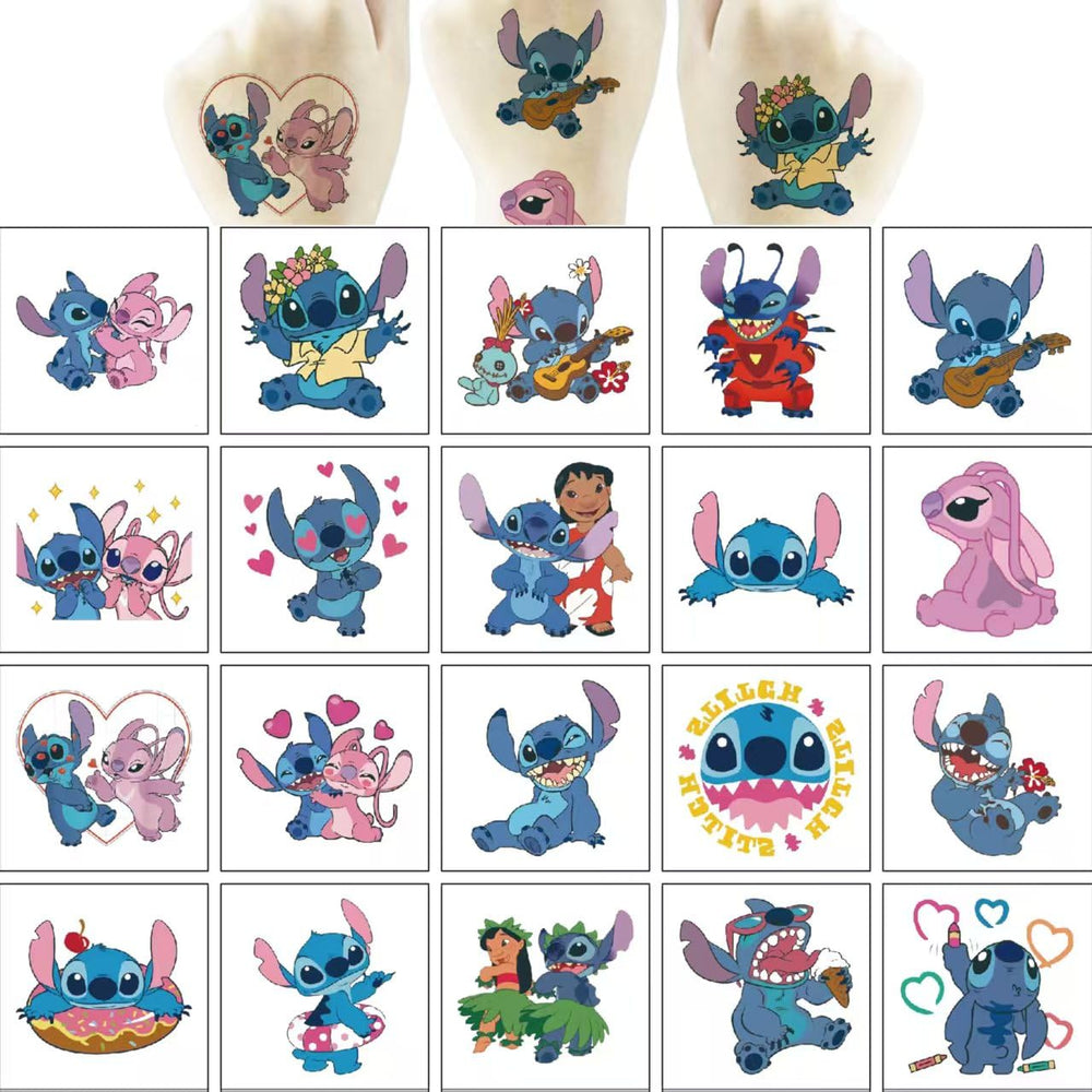 Lilo and Stitch stitch cartoon figures tattoos provide engaging classroom rewards.