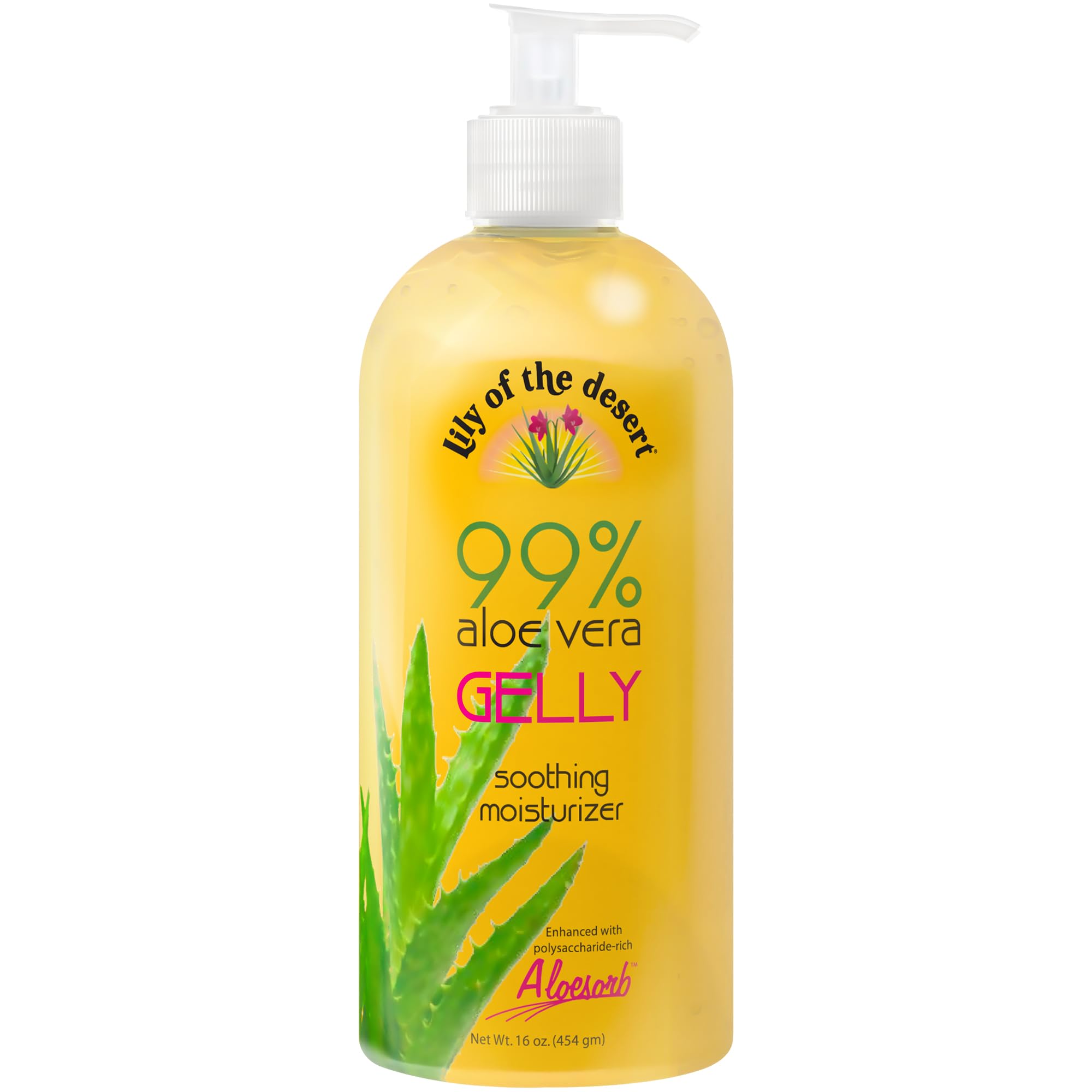Lily of the Desert Gelly Moisturizer bottle pour ideal for after-sun care.