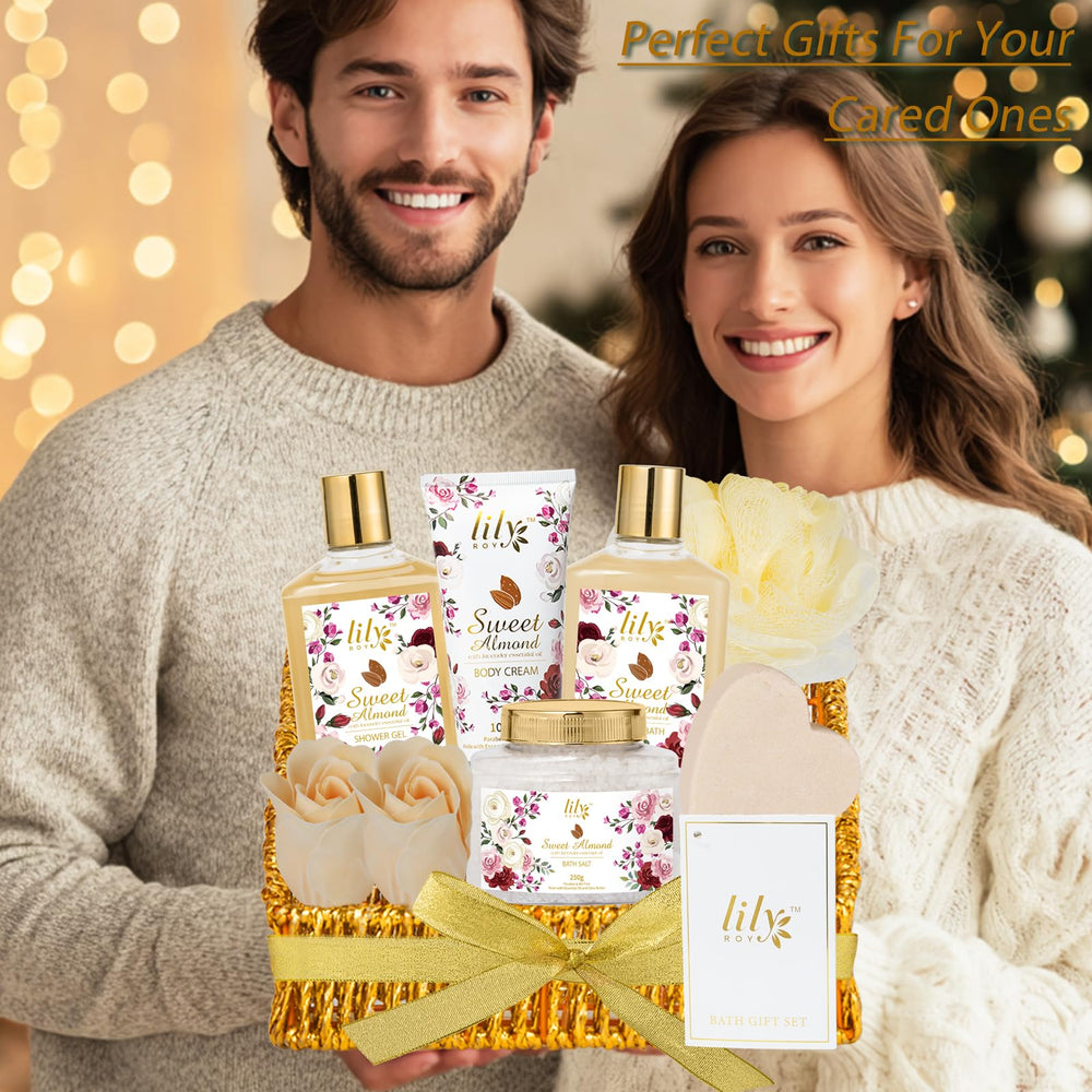 LILY ROY 9-piece spa gift set with soap flower for pretty display