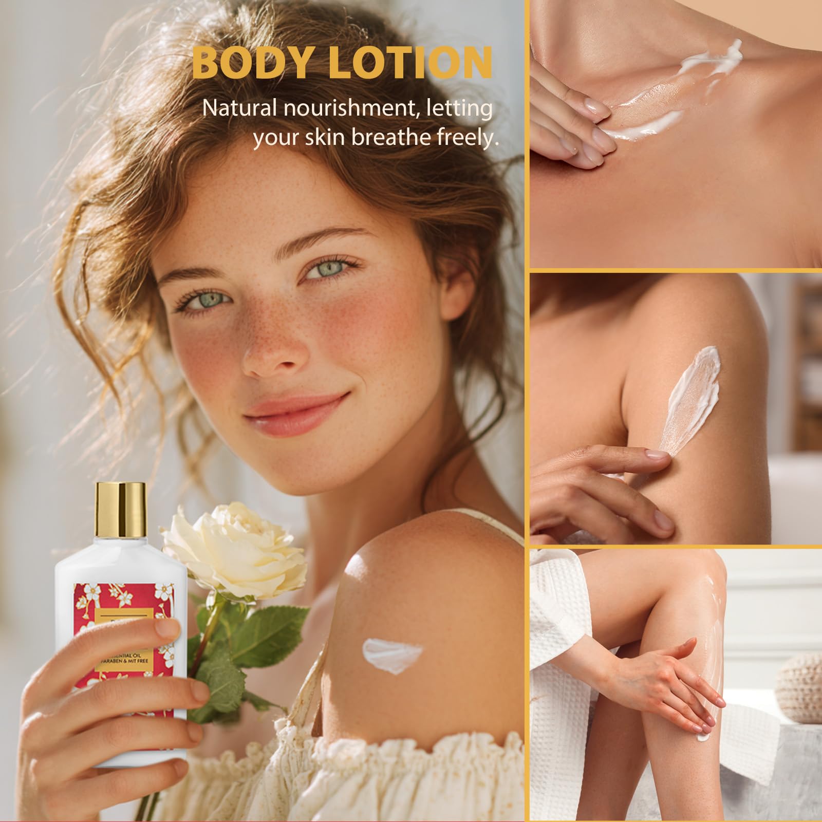 LILY ROY body lotion rose for deep moisturization and softness