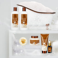 LILY ROY coconut-scent bath collection with warm, sweet aroma for a comforting soak