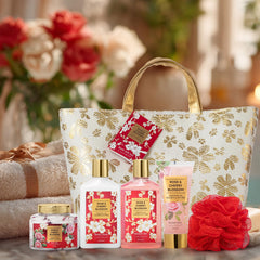 LILY ROY rose shower gel bottle ready for luxurious cleansing