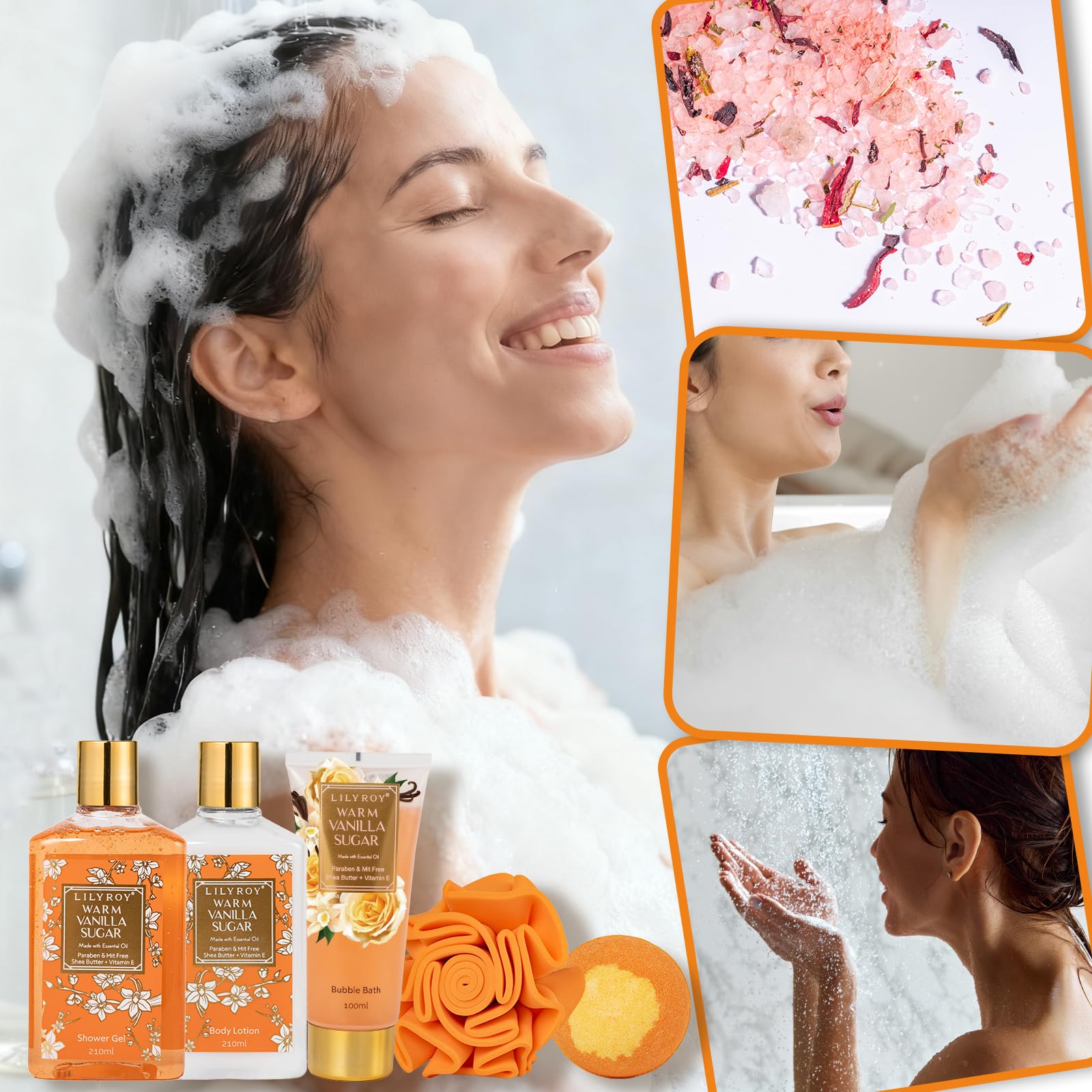 LILY ROY Vanilla Sugar Bubble Bath provides luxurious foamy relaxation