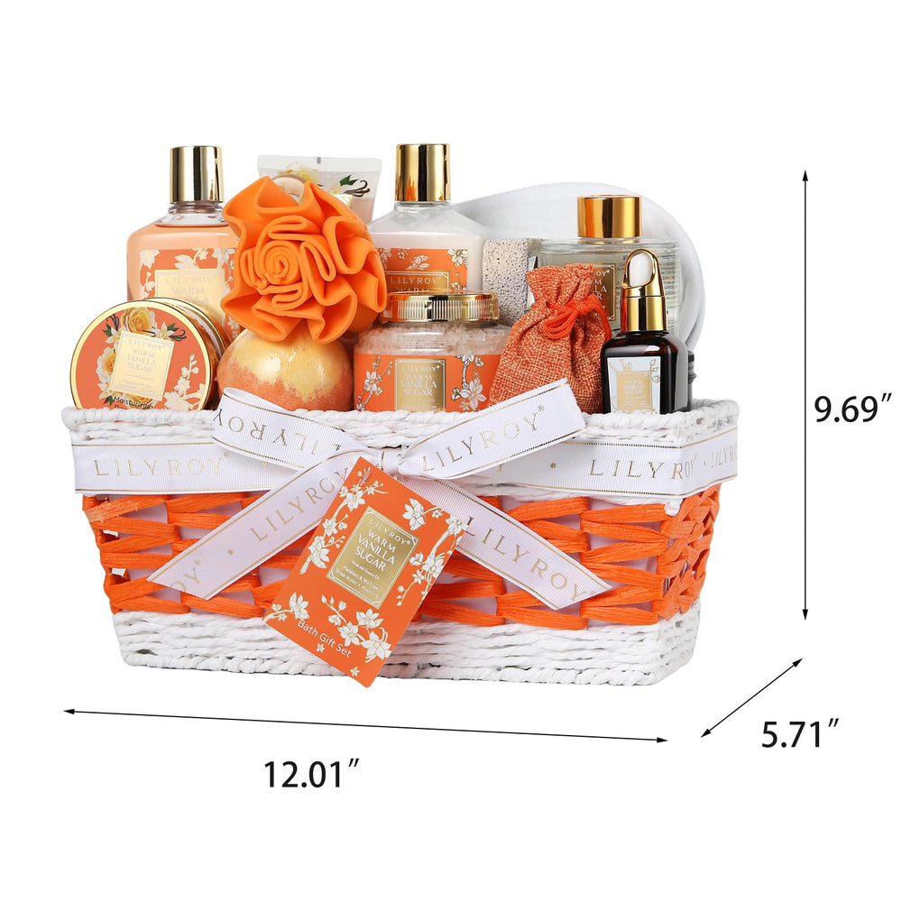 LILY ROY vanilla sugar reusable basket keeps beauty items organized