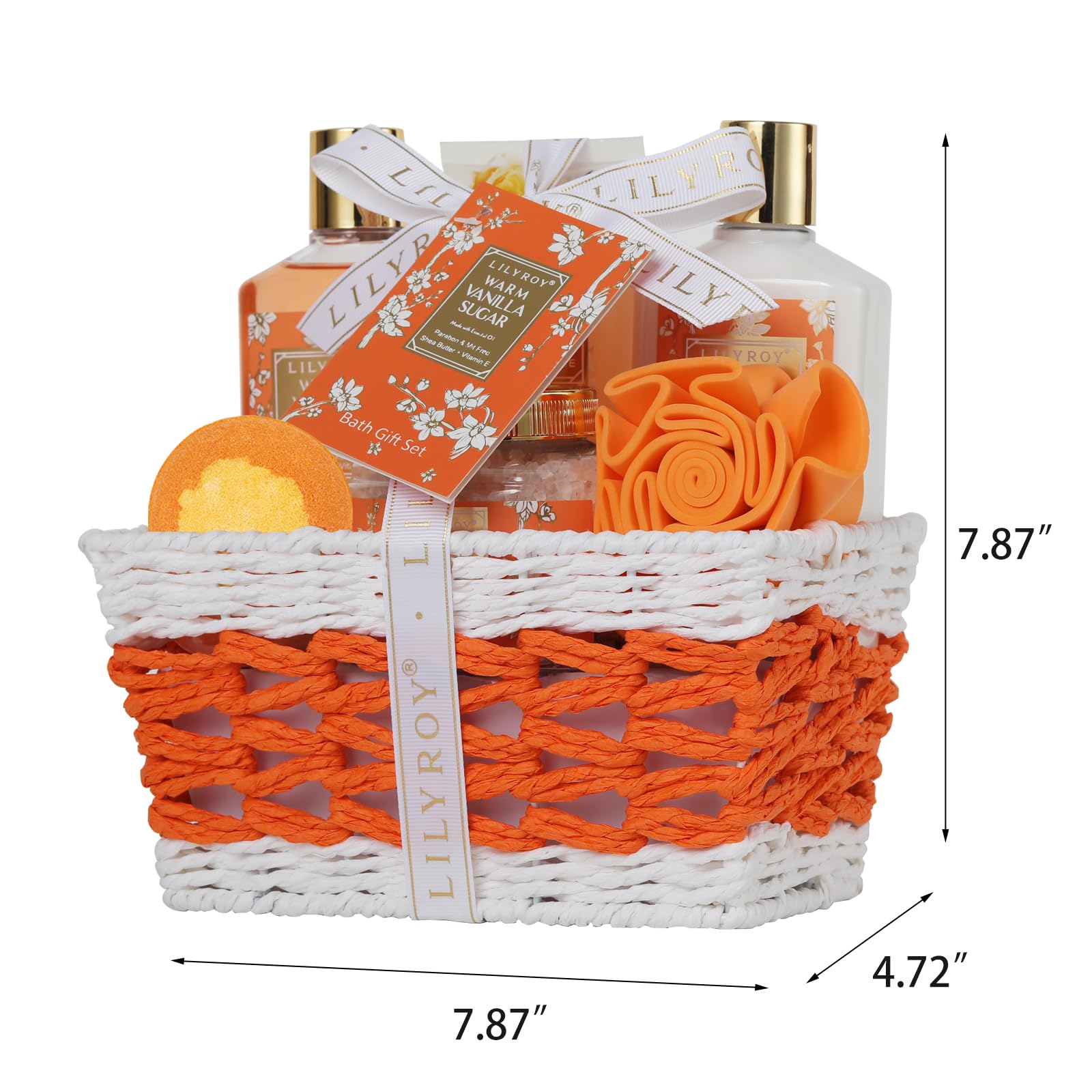 LILY ROY Spa Gift Basket with elegant presentation and storage