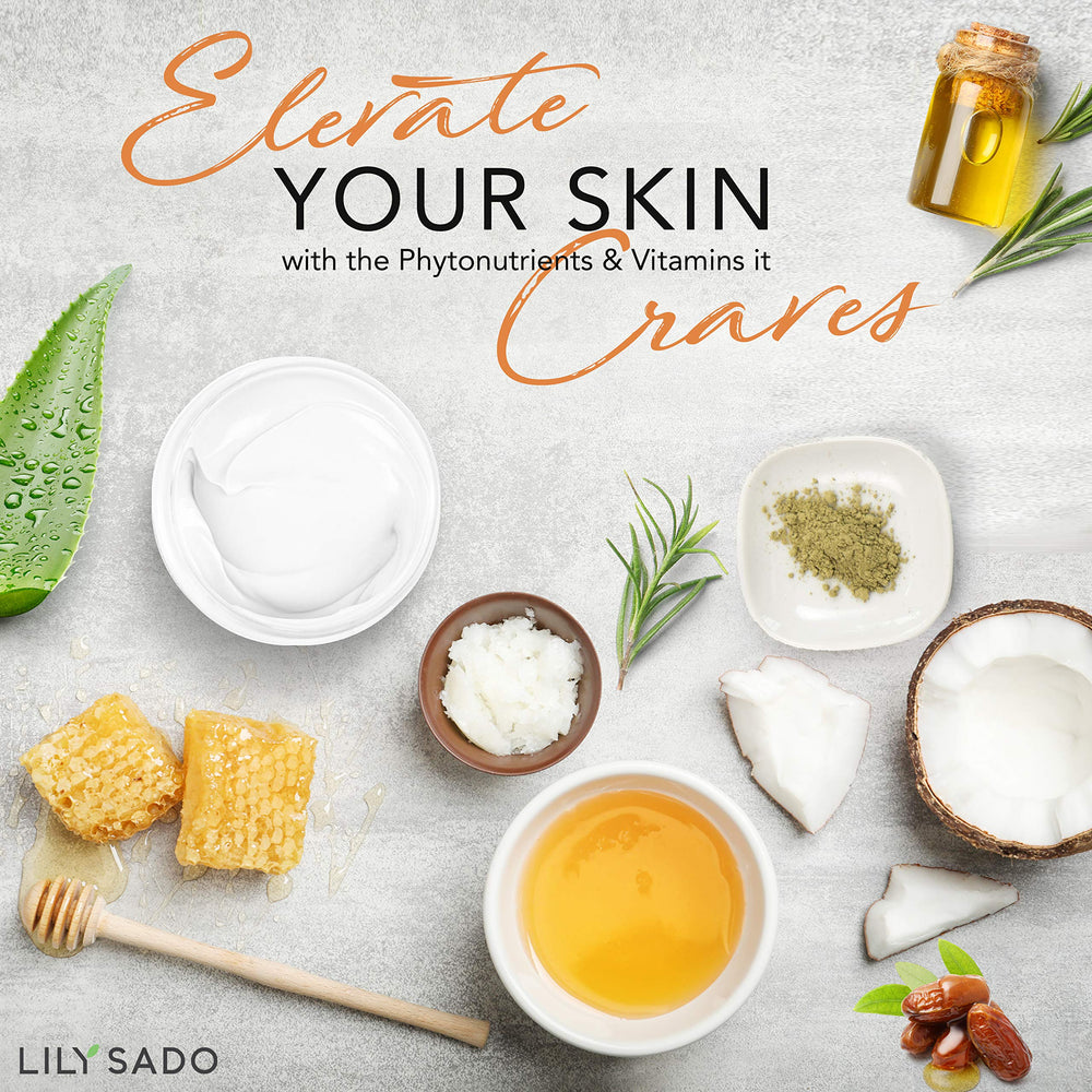 Creamy texture close-up of LILY SADO Milk+Manuka cleanser.