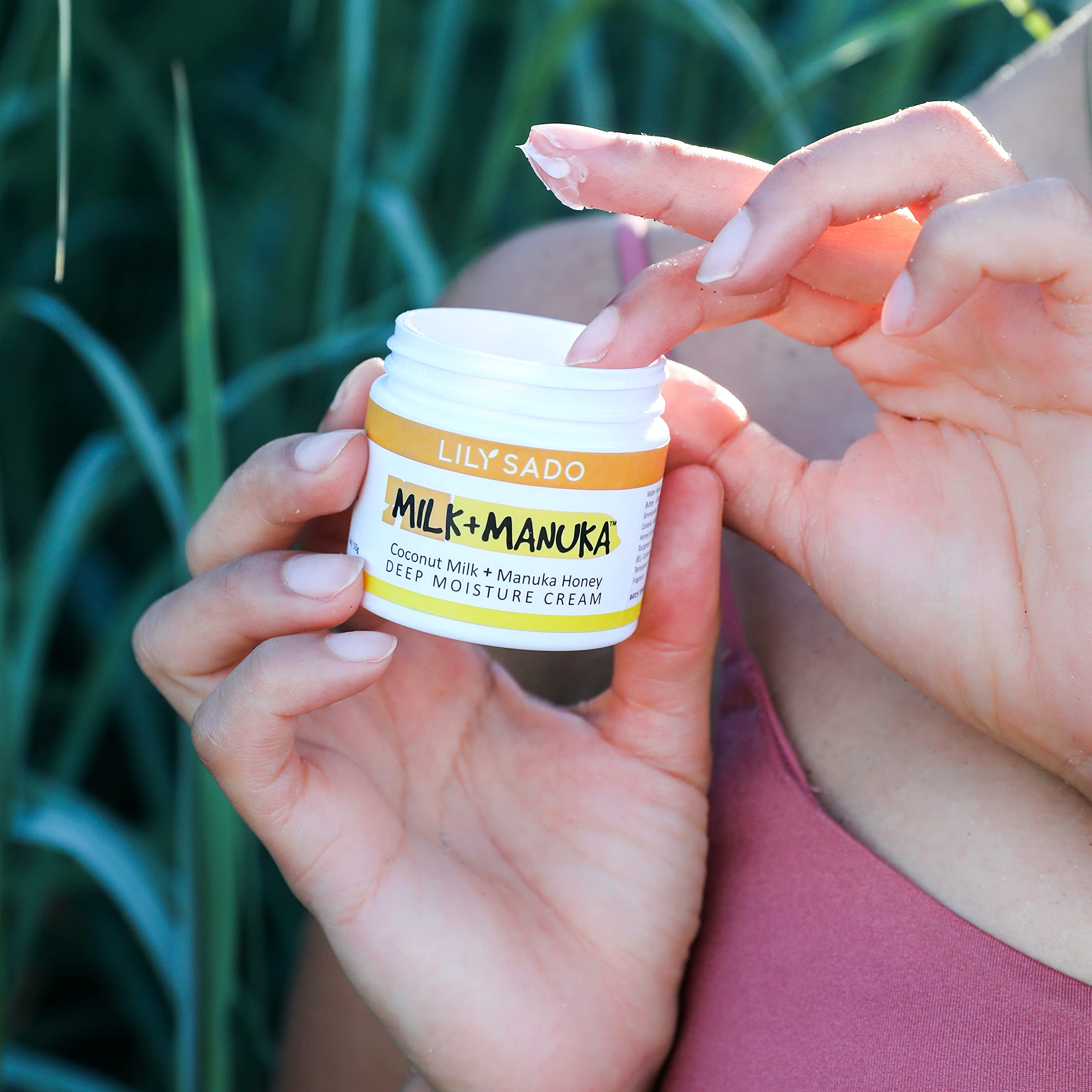 LILY SADO Milk+Manuka packaging conveys premium natural skincare