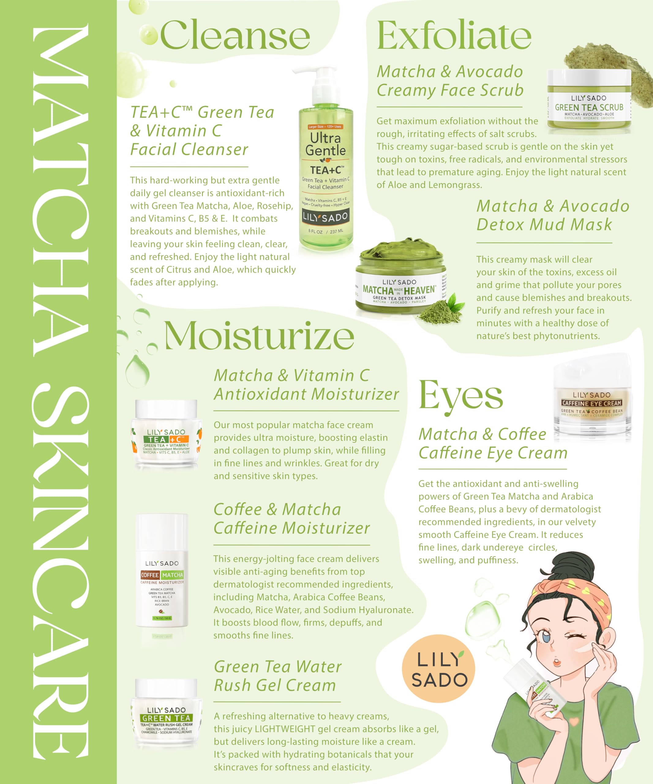 LILY SADO Tea+C Eye Cream small-batch production for fresh quality