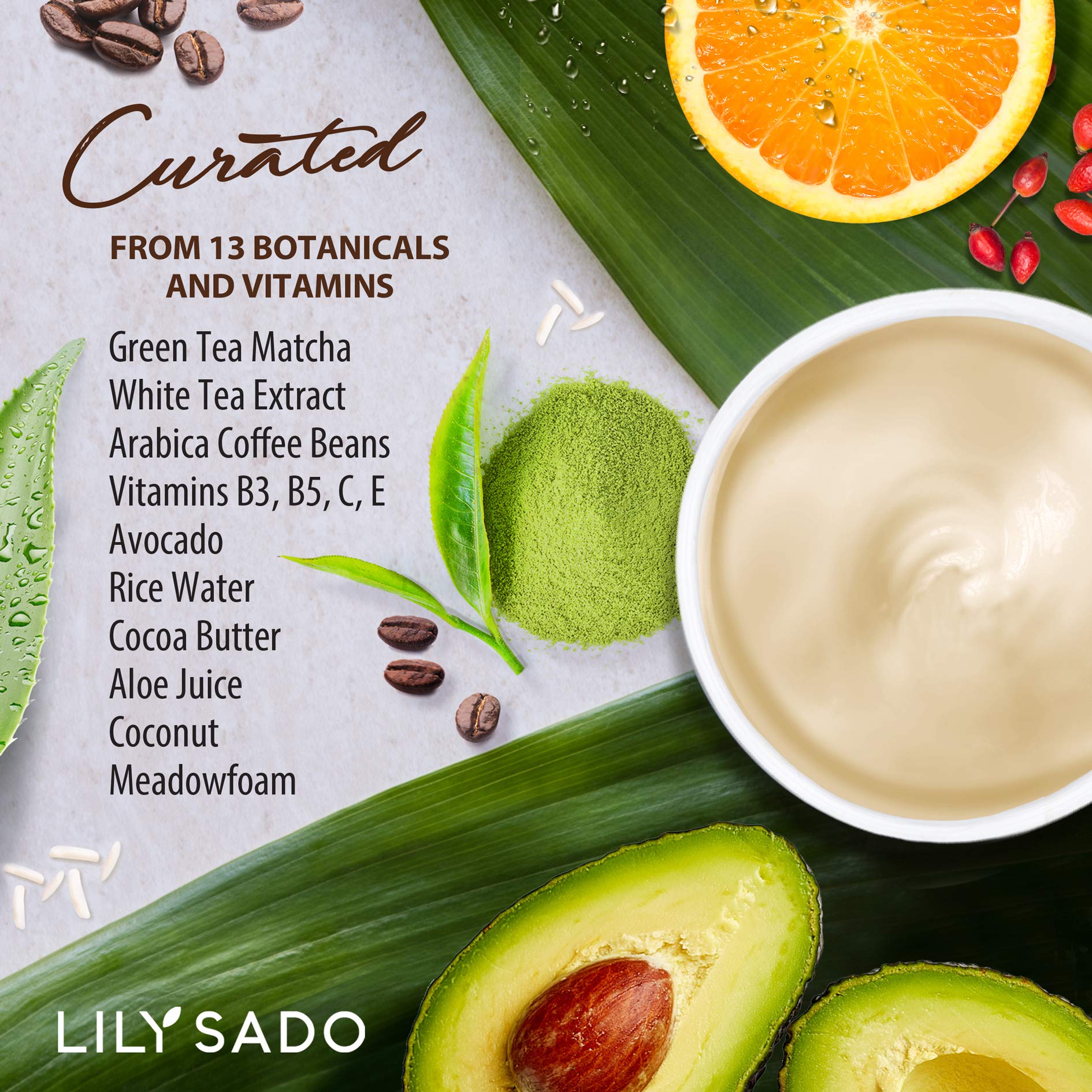 LILY SADO Tea+C vegan formulation free from animal testing and harsh additives
