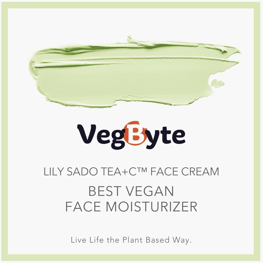 LILY SADO Tea+C texture on skin showcases lightweight quick absorbing cream for daily use