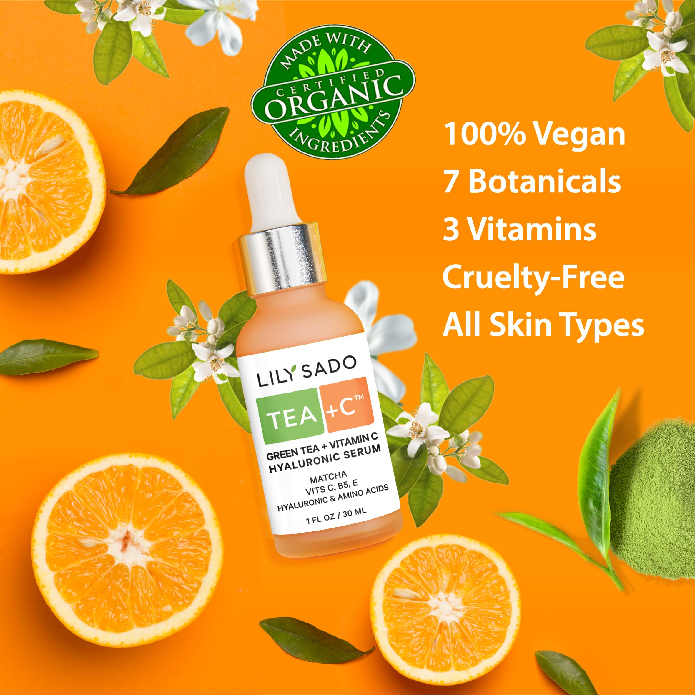 LILY SADO Tea+C serum suitable for all skin types