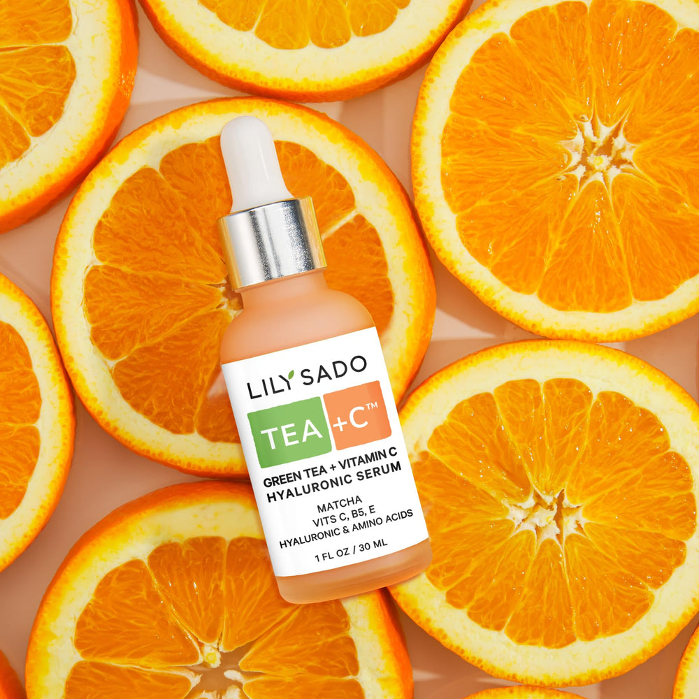 LILY SADO Tea+C serum with collagen peptides for firming effects