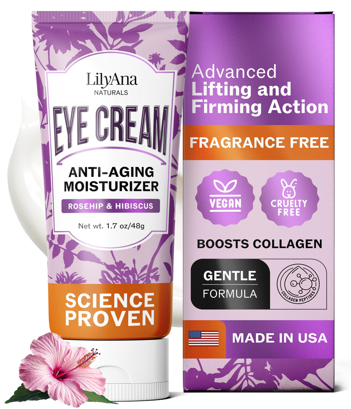 LilyAna Naturals Contour Yeux lutte contre poches et cernes pour un regard frais