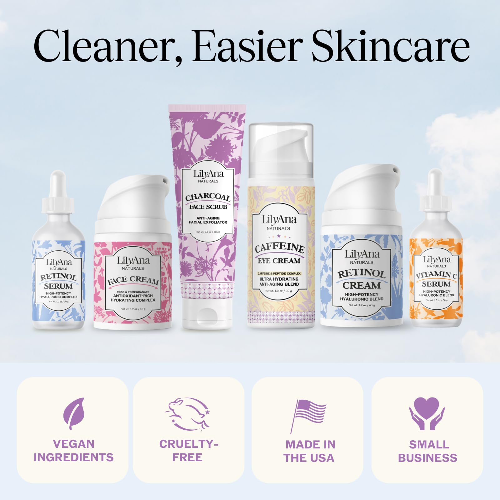 LilyAna Naturals eye cream suitable for all skin types, gentle and safe