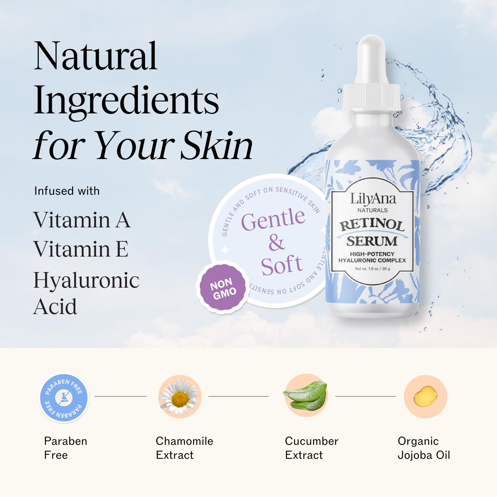 LilyAna Naturals hyaluronic acid boosts skin hydration
