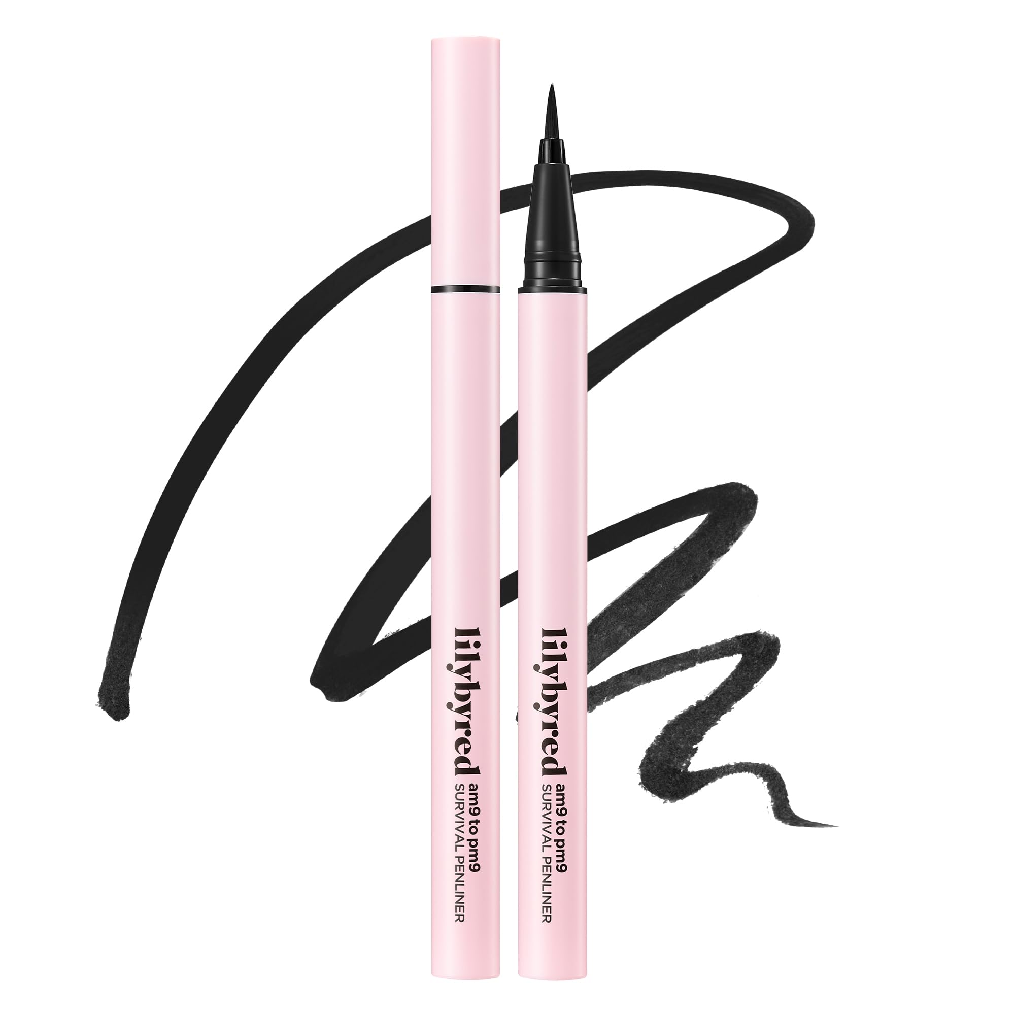 Lilybyred AM9 to PM9 Survival Penliner front view shows precise 0.1mm tip for clean lines