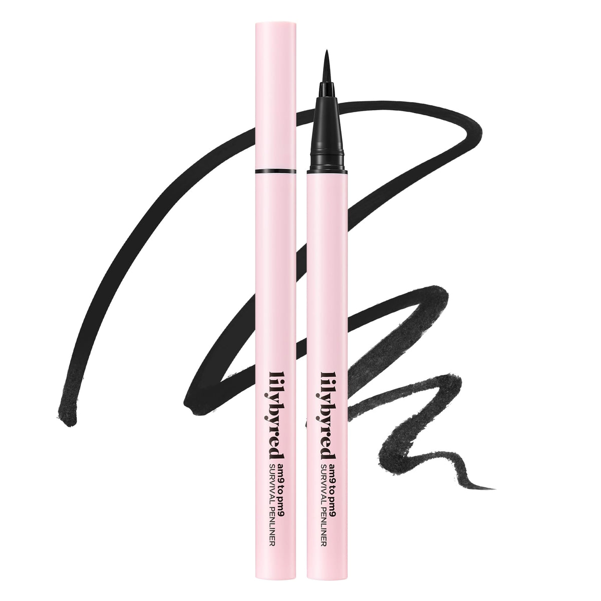 Lilybyred AM9 to PM9 Survival Penliner front view shows precise 0.1mm tip for clean lines