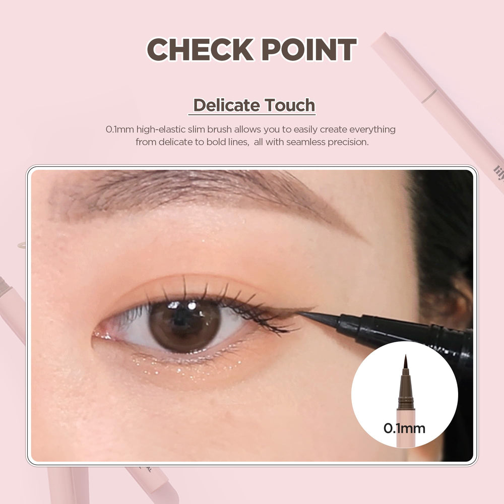 Lilybyred AM9 to PM9 swatch displaying ash black brown taupe tones