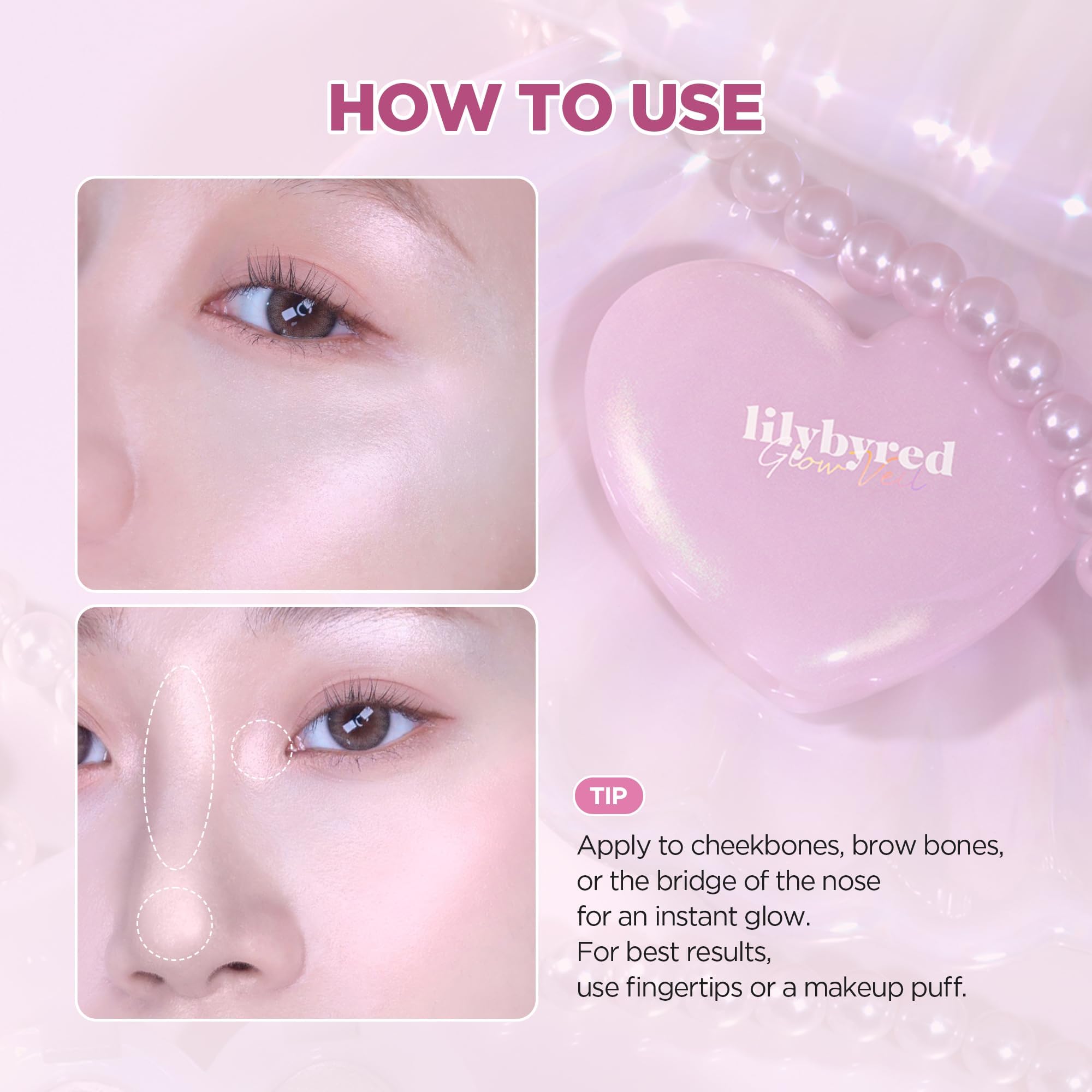 Lilybyred Luv Beam Glow Veil collarbone glow for graceful decolletage shimmer.