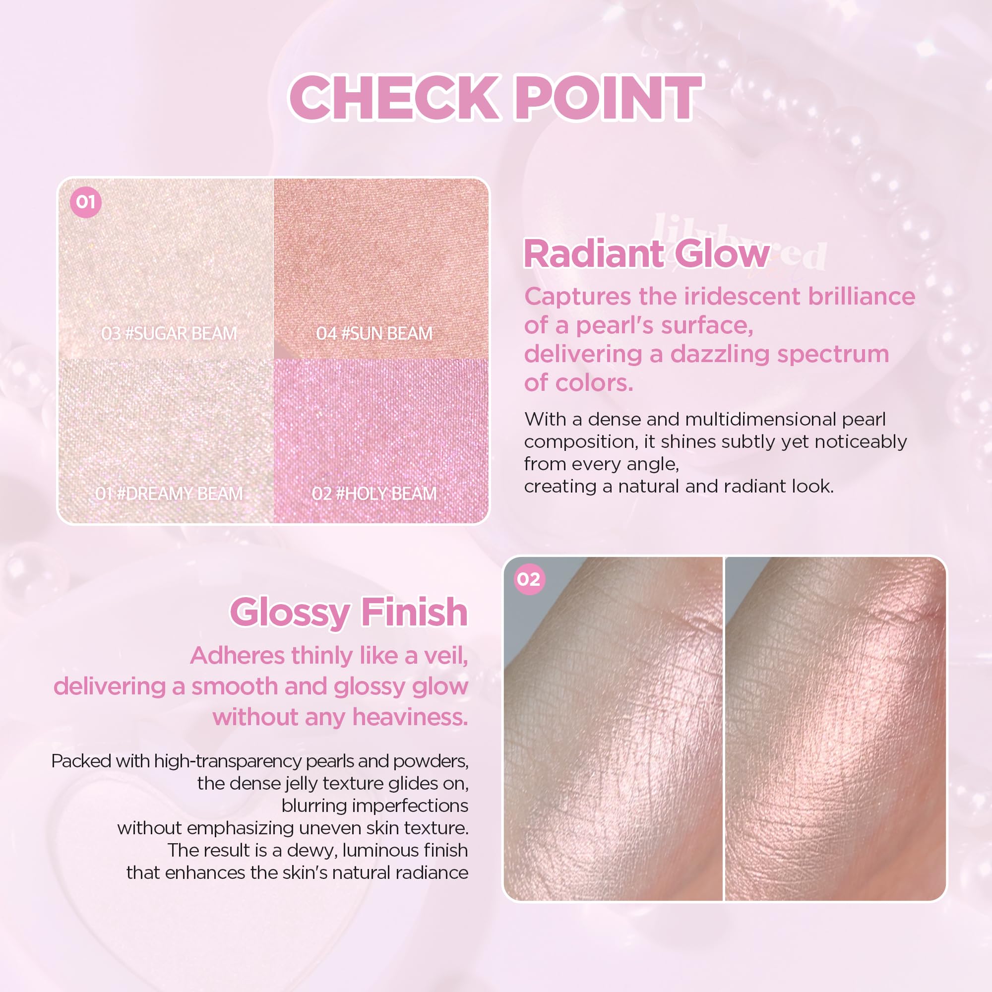 Lilybyred Luv Beam Glow Veil jelly-veil texture blends smoothly for natural glow.