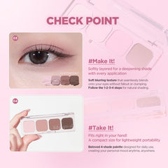 Lilybyred Mood It Palette all-matte and shimmer textures provide depth and highlight.