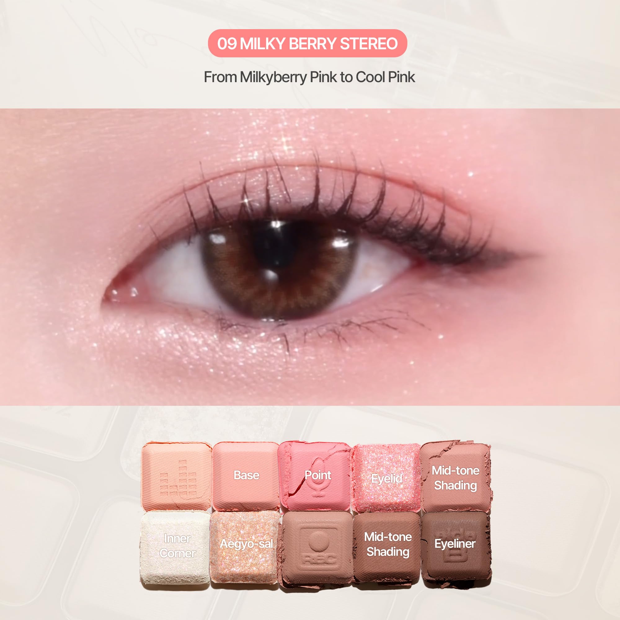 Lilybyred Mood Keyboard easy-to-blend formula helps layered, customized eye looks.