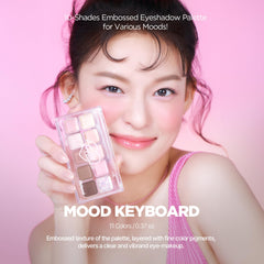 Close-up of the dome-shaped design on lilybyred Mood Keyboard for smooth application.