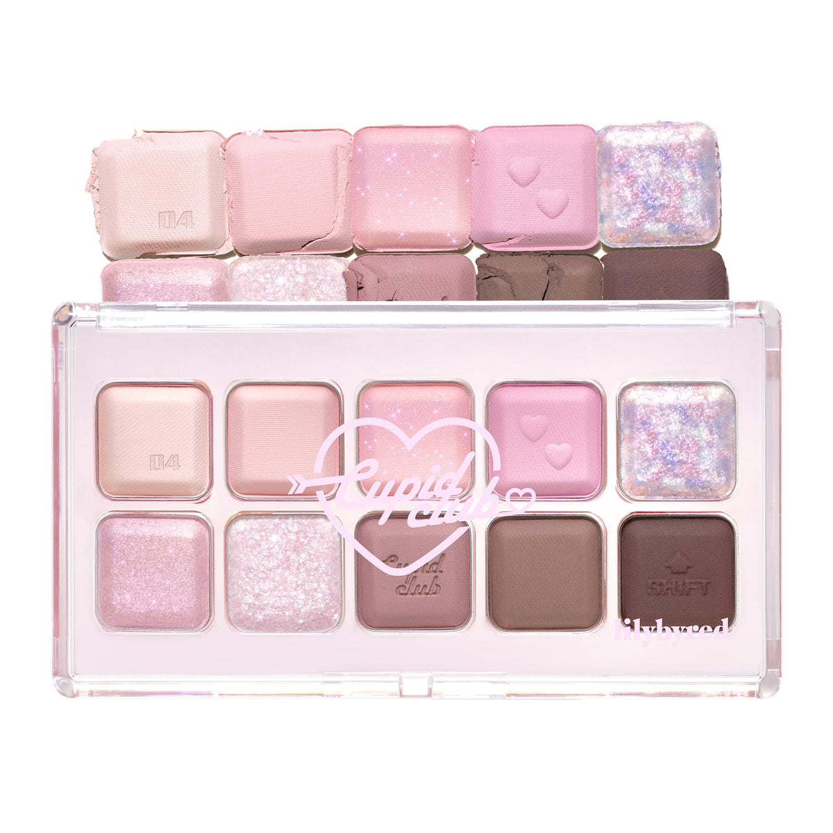 lilybyred Mood Keyboard palette open panel shows ten versatile shades for day-to-night looks.