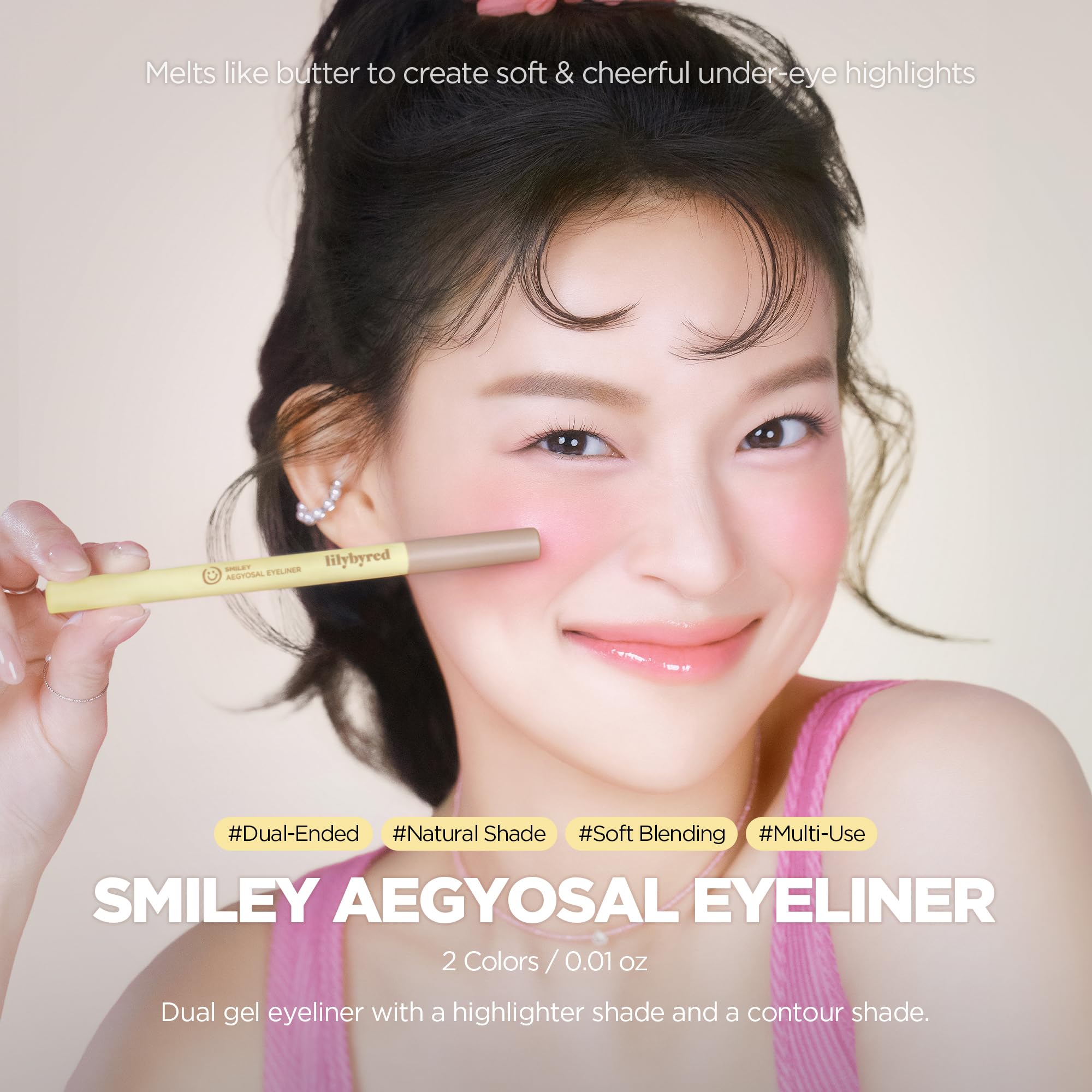 Lilybyred Smiley Aegyosal Eyeliner air fit texture delivers lightweight application