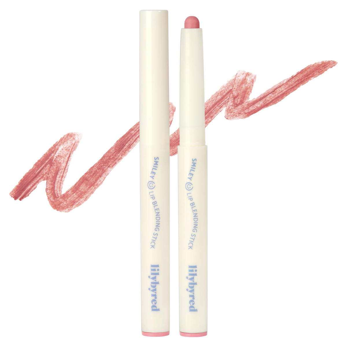 lilybyred Smiley Lip Blending Stick closeup shows precise contouring for clean definition.