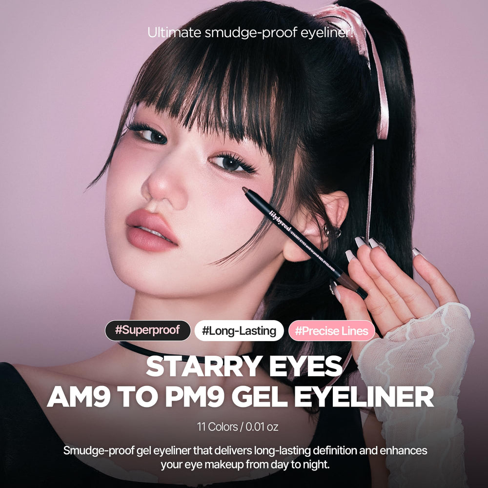 lilybyred Starry Eyes AM9 to PM9 built-in sharpener provides precise lines anytime.