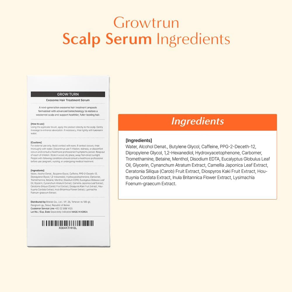 Korean-inspired GROWTURN hair care routine option with built-in brush