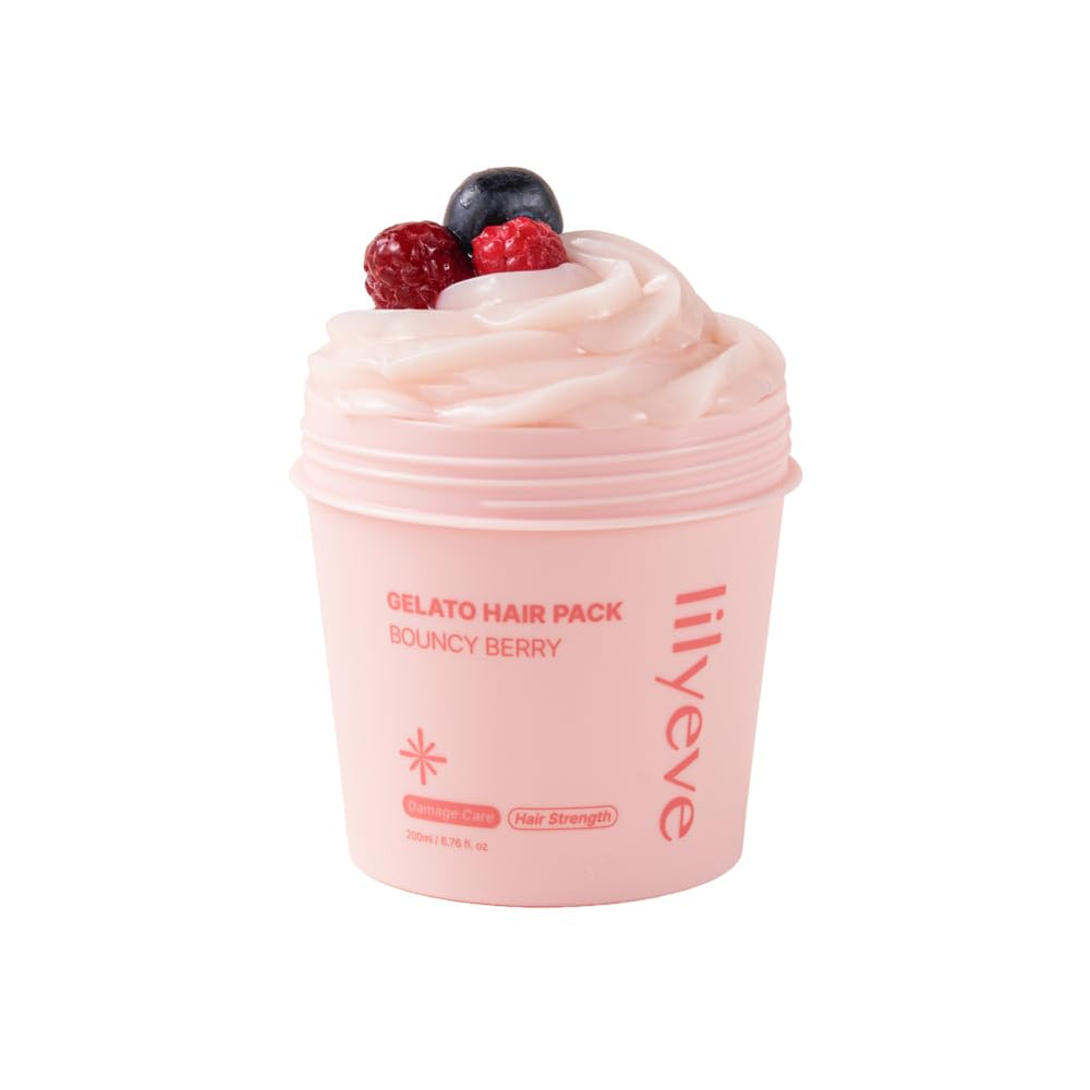 Lilyeve Repairturn Gelato Mask jar close-up for nourishing hair repair.