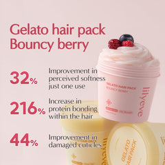Lilyeve Repairturn gelato texture melted into towel-dried hair.