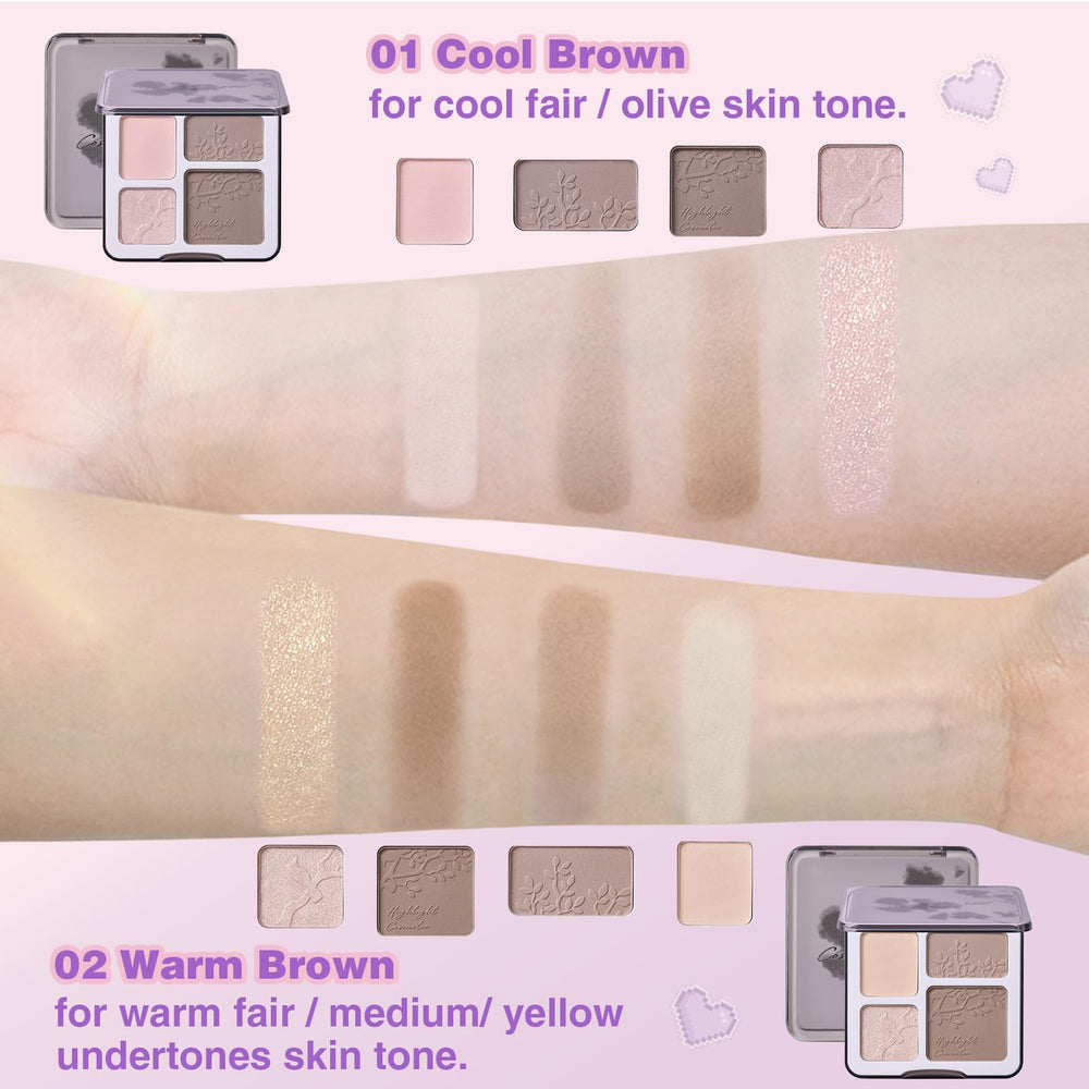Lilyloria shimmer highlighter pan for radiant glow