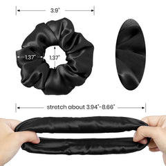 LilySilk silk hair scrunchie in light coffee ensures comfortable all-day wear.