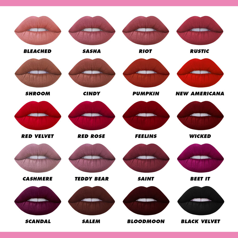 Lime Crime Velvetines Scandal rose-scented formula for a pleasant fragrance.