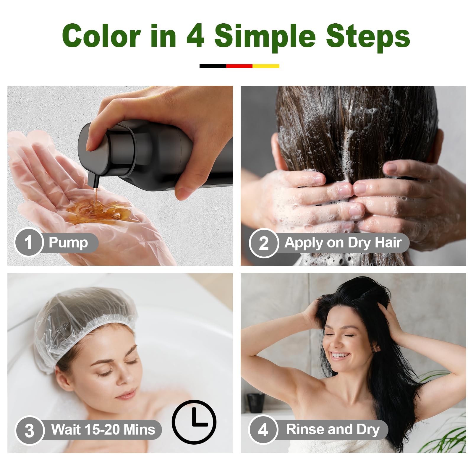 Color develops in 20–40 minutes for quick gray coverage