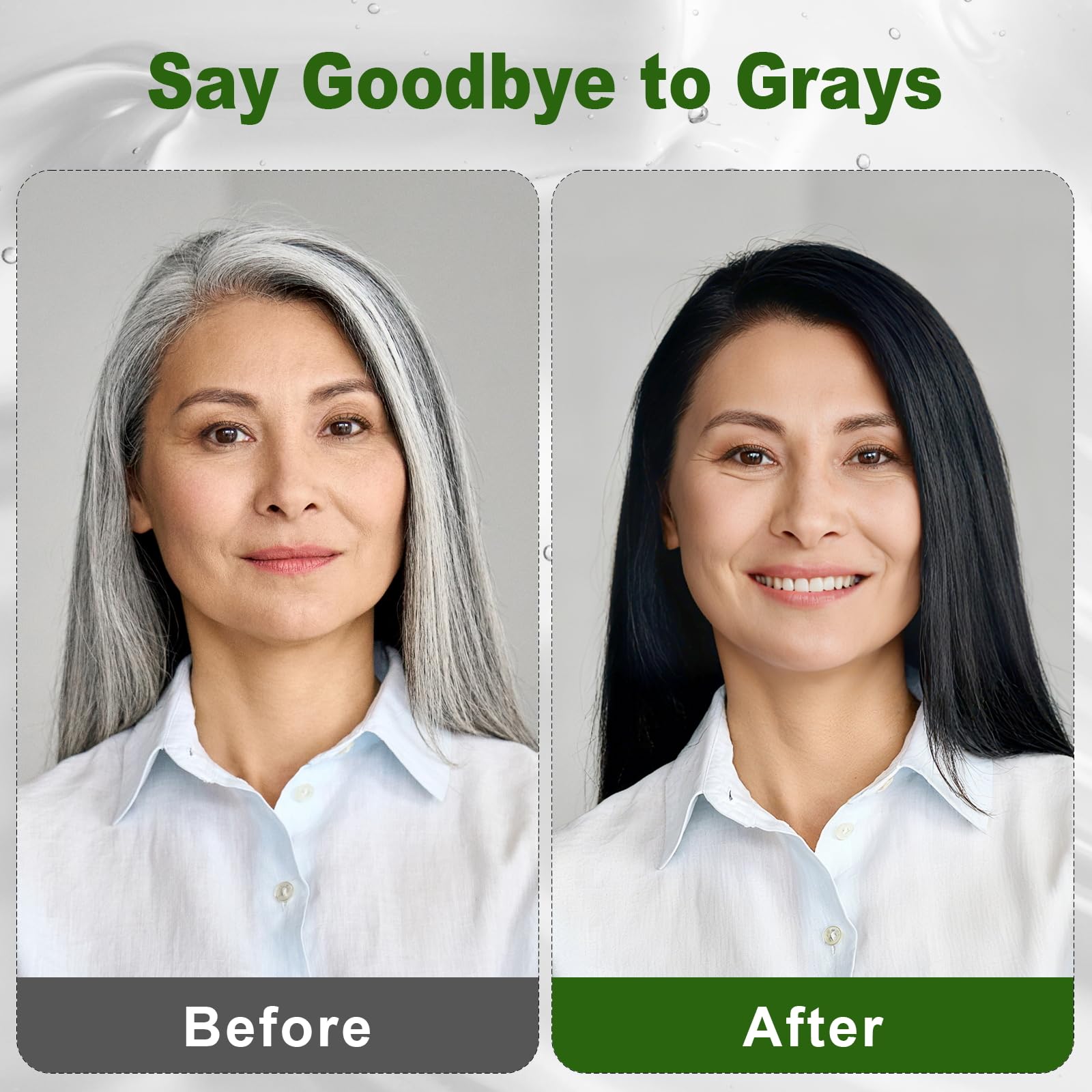 Limer 3-in-1 dye shampoo being pumped onto dry hair for easy application