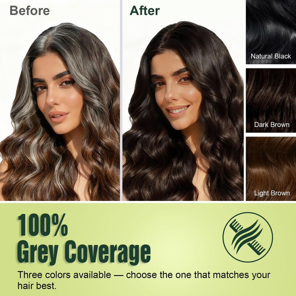 Limer Hair Dye Shampoo foam application demonstrates easy 3-step coloring process.