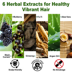 Close-up of Limer herbal extracts nourishing hair from roots to tips