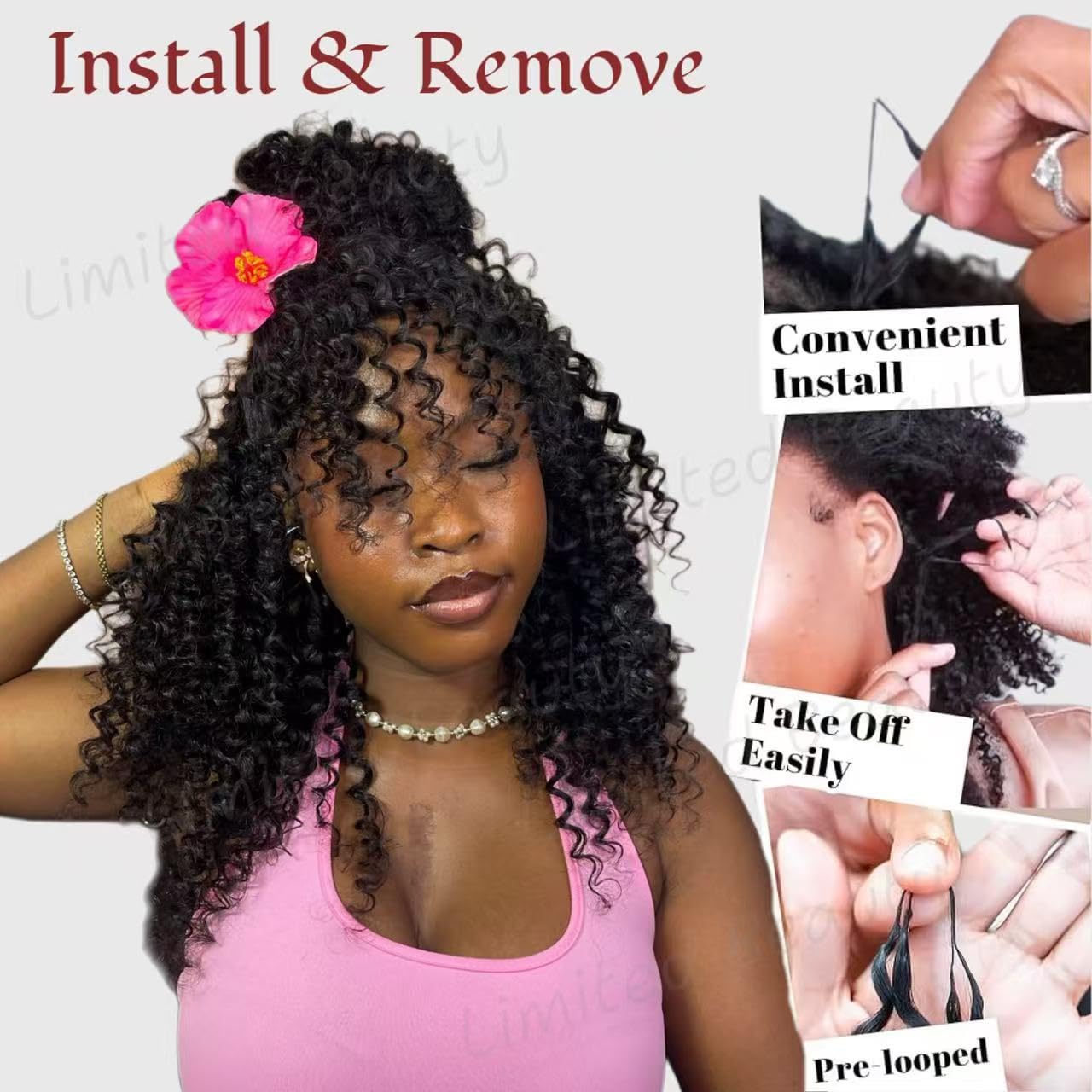 Limited Beauty silky texture closeup highlights soft, tangle-free hair.