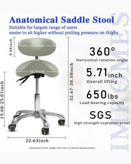 Sturdy aluminium five-star base provides lasting stability for daily beauty and medical tasks