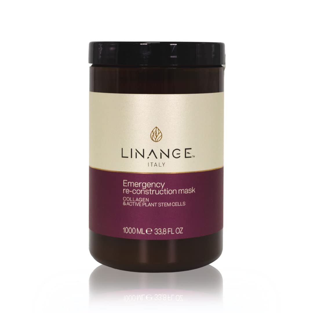 LINANGE Emergency Reconstruction Mask bottle showing deep conditioning for damaged hair