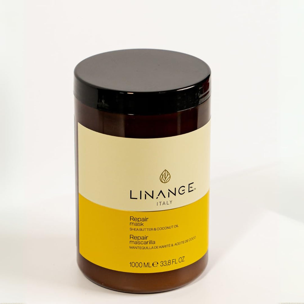 LINANGE Repair Mask coconut-oil image signals natural emollient moisture sealing.