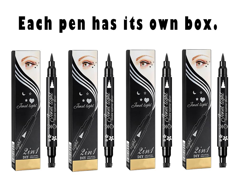 Linble dual ended eyeliner pen delivers smooth lines and stamping