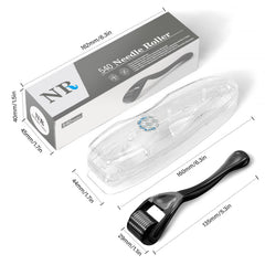Linduray Skincare derma roller for beard care improving product absorption.