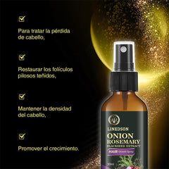 LINEDSON closeup of rosemary oil highlighting nourishing scent.